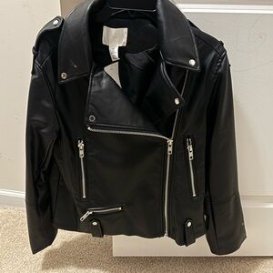 H&M Black Leather Moto Jacket